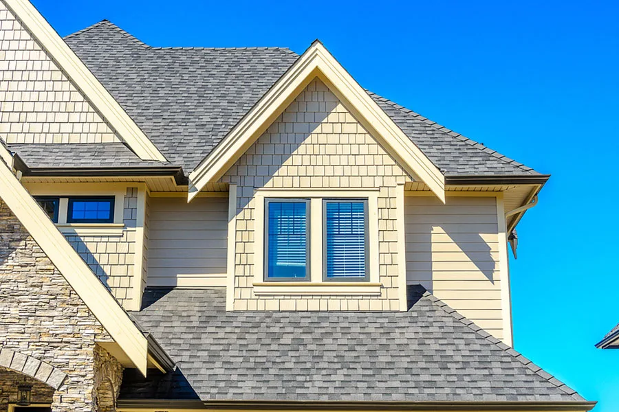House with New Shingle Roofing