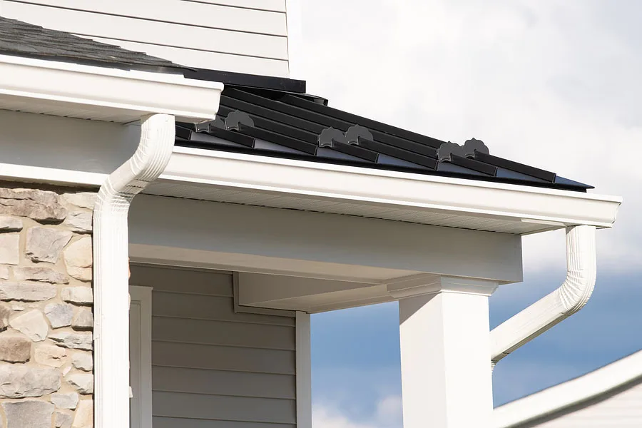 Home with New Gutters Installed